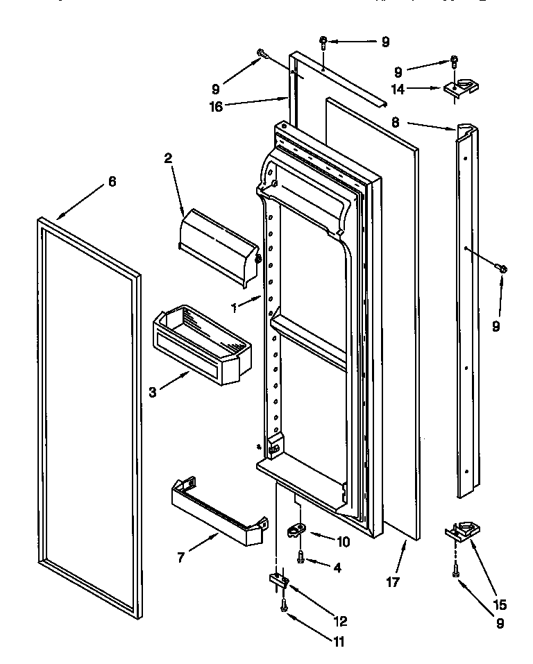 Kenmore 10657579790 refrigerator door diagram