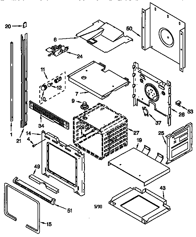 Whirlpool RBD276PDQ6 oven diagram