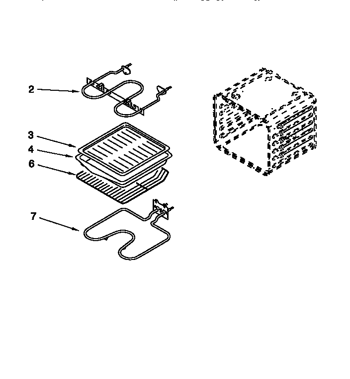 Whirlpool RBD276PDQ6 internal oven diagram