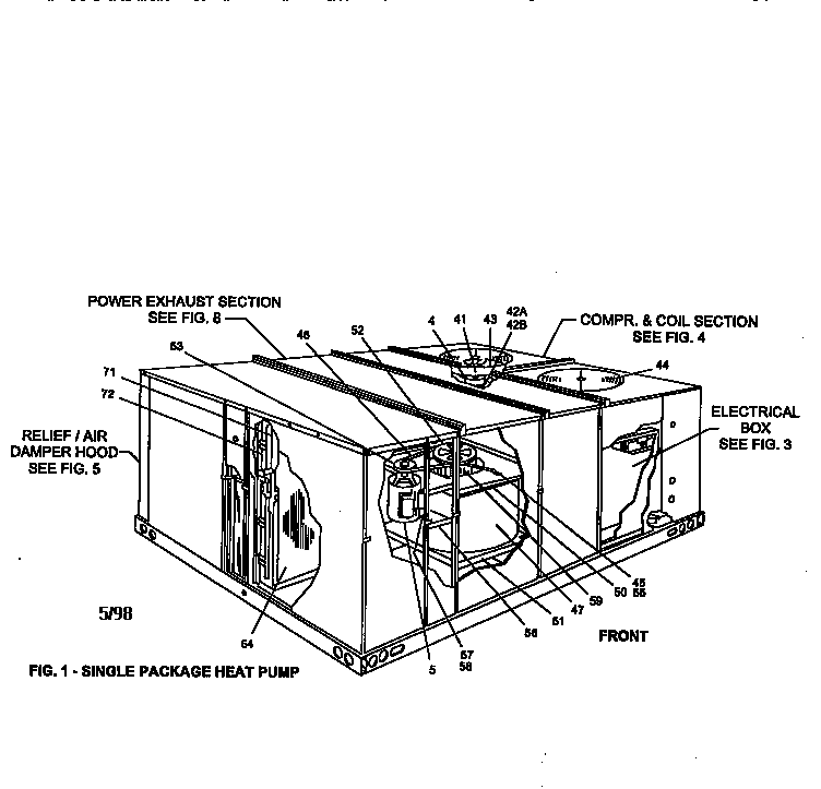 York B1CH240A25A single package heat pump diagram