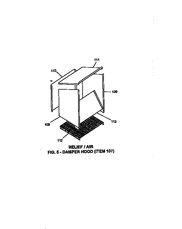 York B1CH240A25A relief/air damper hood diagram