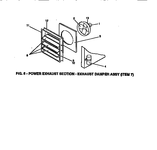 York B1CH240A25A power exhaust section diagram