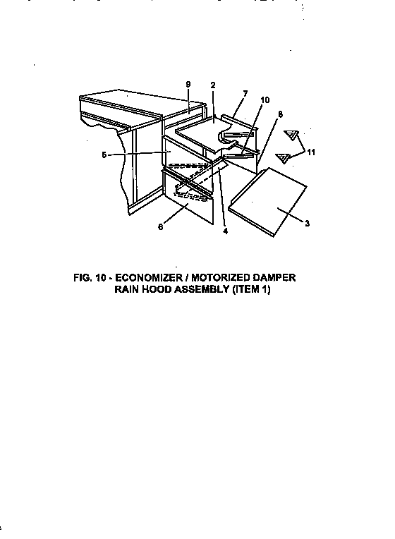 York B1CH240A25A economizer/motorized damper diagram