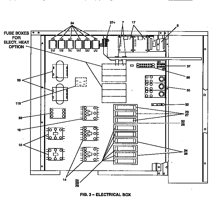 York B1CH180A25A electrical box diagram