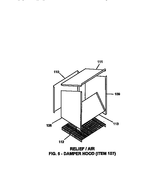 York B1CH180A25A damper hood diagram