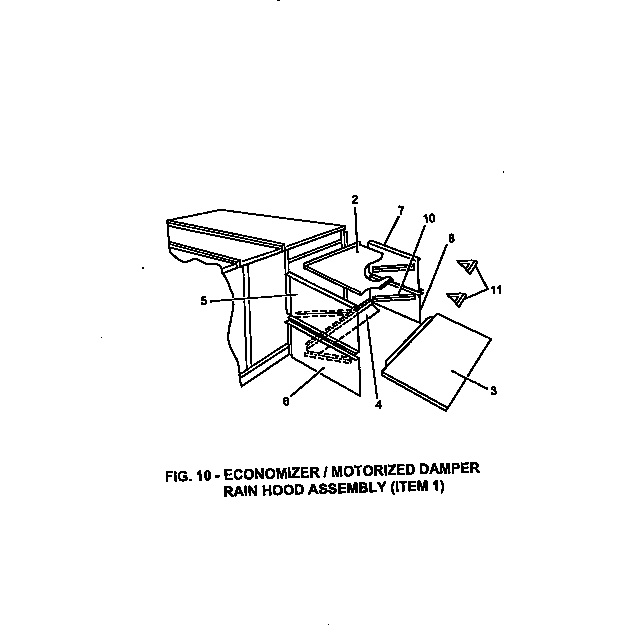 York B1CH180A25A economizer/motorized damper diagram