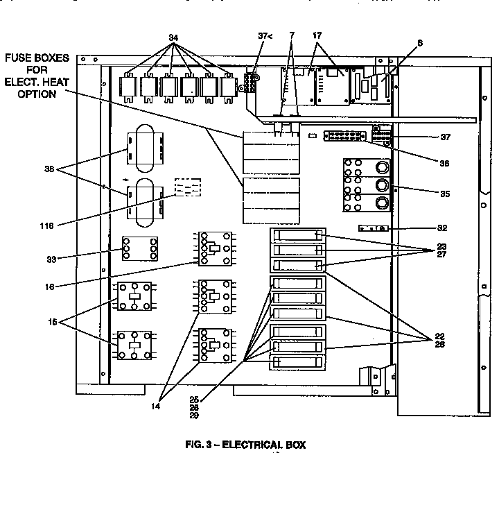York B1CH240A58A electrical box diagram