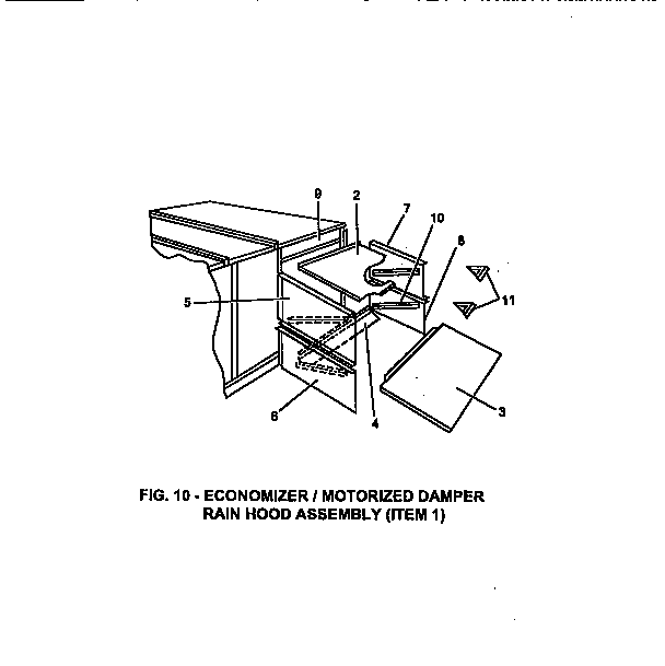 York B1CH240A58A economizer/motorized damper diagram