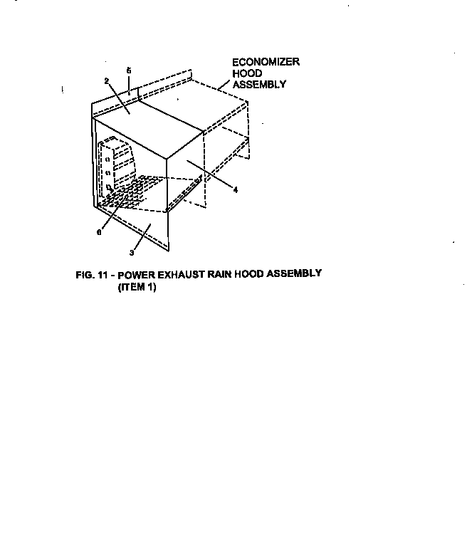 York B1CH240A58A power exhaust rain hood diagram