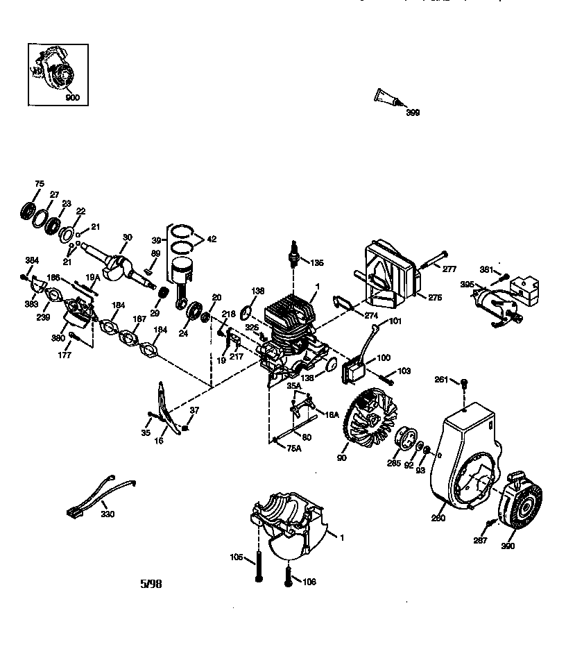 Craftsman 536885210 engine diagram