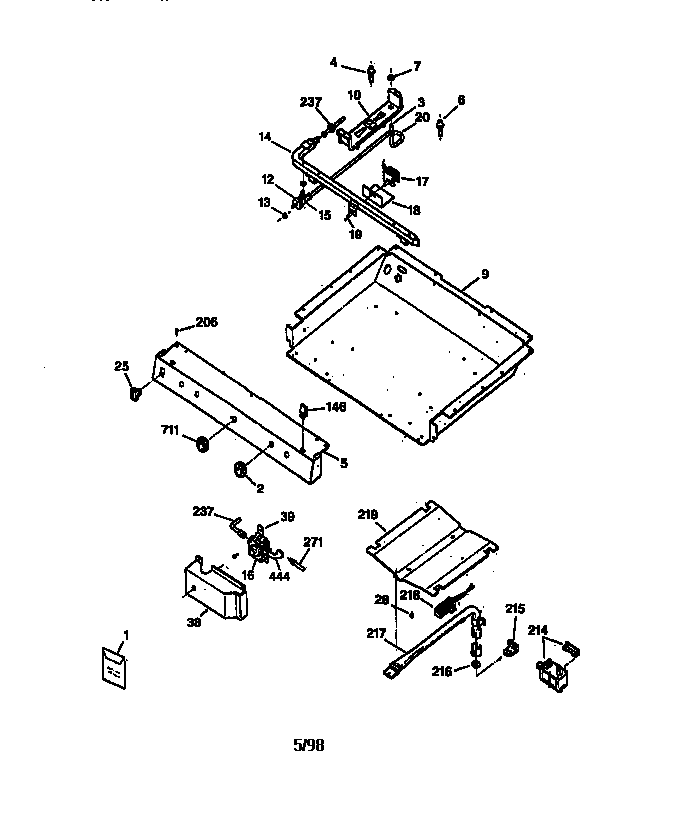Kenmore 36275278692 gas and burner diagram