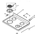 Whirlpool RF302BXGQ0 cooktop diagram