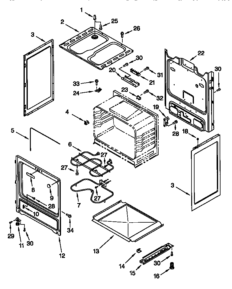 Whirlpool RF302BXGQ0 chassis diagram