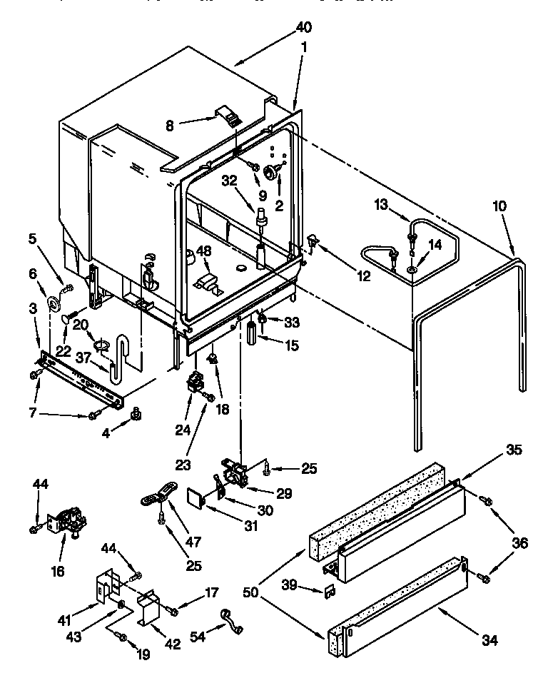 Kenmore 66516705890 tub assembly diagram