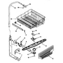 Kenmore 66516705890 upper dishrack and water feed diagram