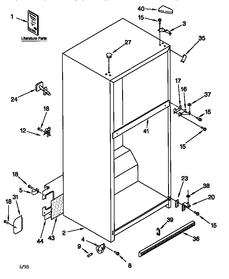 Kenmore 10678822890 cabinet diagram