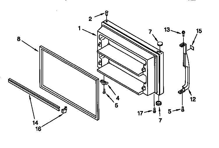 Kenmore 10678822890 freezer door diagram