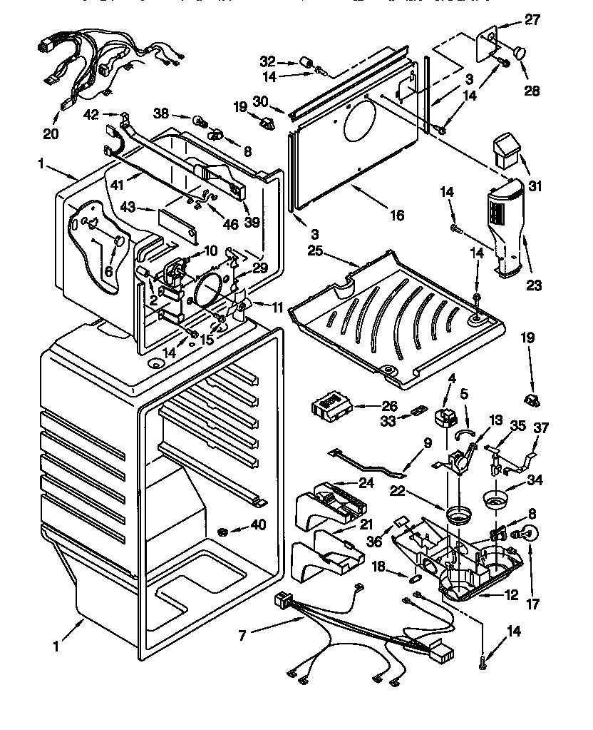 Kenmore 10678822890 liner diagram
