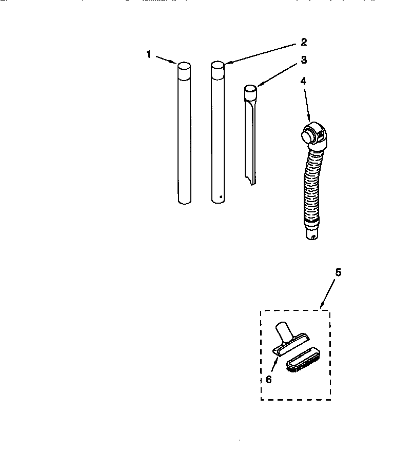 Kenmore 11638169890 hose and attachment diagram