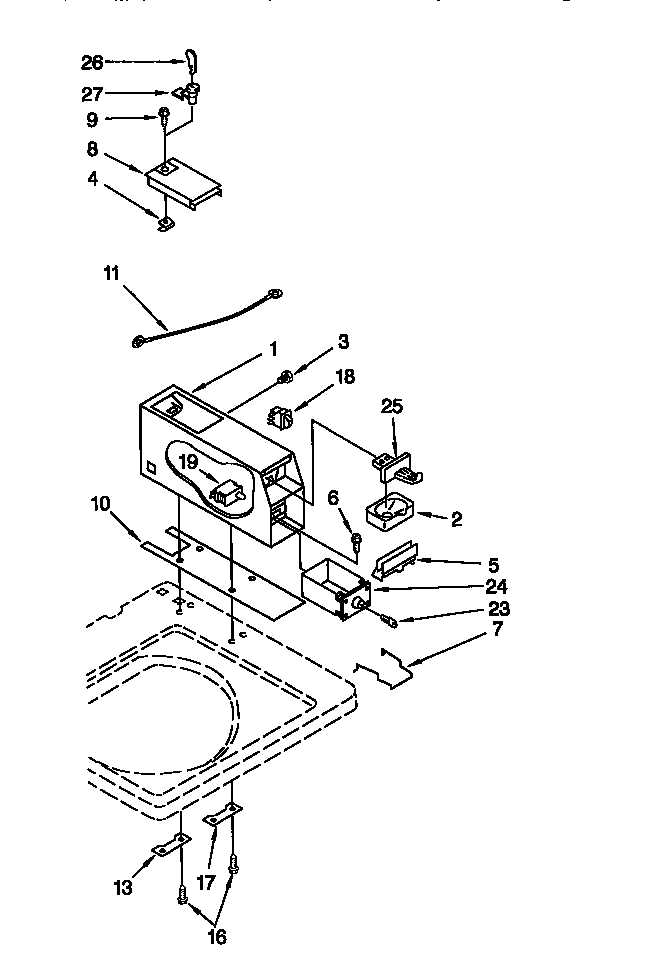 Whirlpool CAP2761EW0 meter case diagram