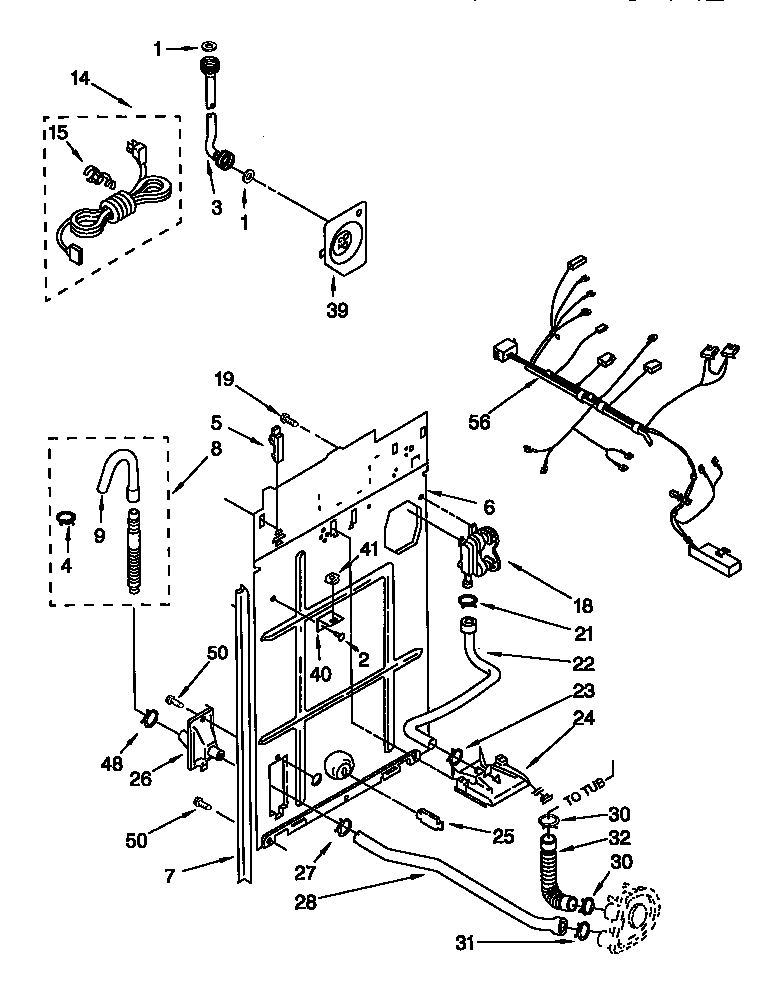 Whirlpool CAP2761EW0 rear panel diagram