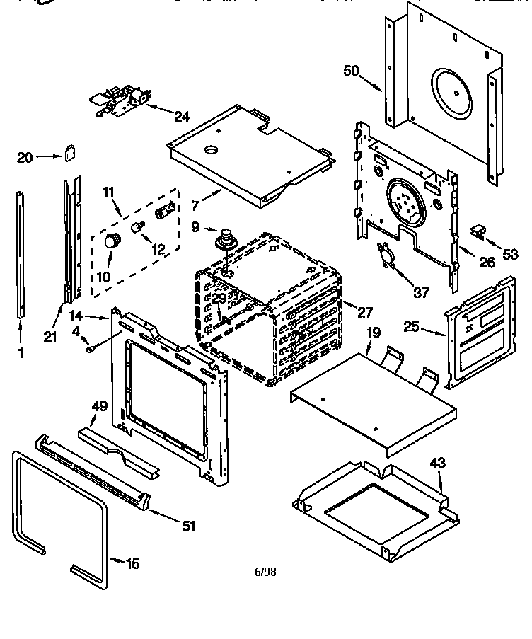 Whirlpool RBS275PDQ6 oven diagram