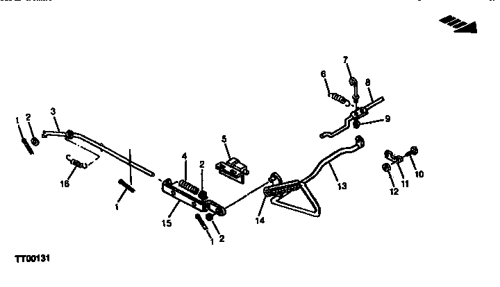 Sabre 15538G brake, clutch linkage (gear) diagram