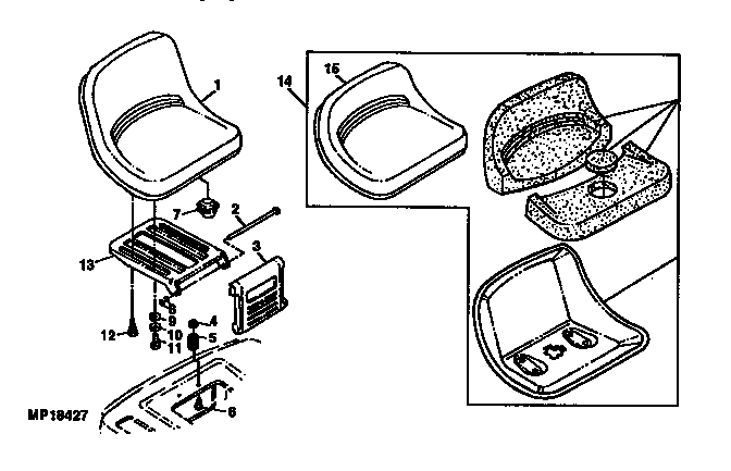 Sabre 15538G seat diagram