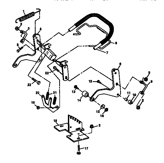 Sabre 15538G mower deck lift linkage diagram