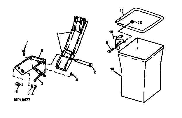Sabre 15538G bags and hangers diagram