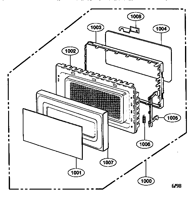 Kenmore 72168280790 door diagram