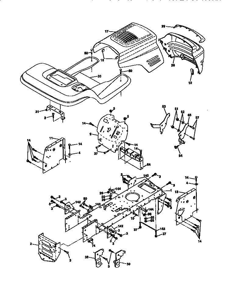 Craftsman 917270632 chassis and enclosures diagram