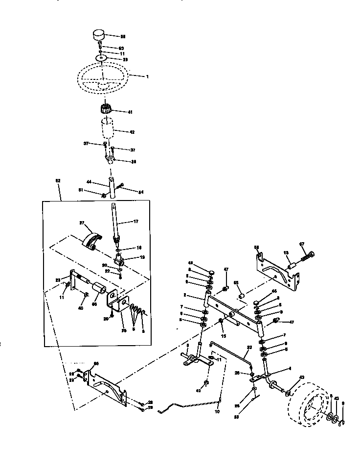 Craftsman 917271380 steering assembly diagram