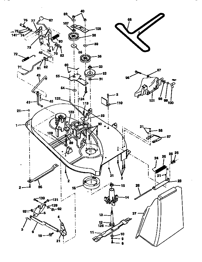 Craftsman 917271380 mower deck diagram
