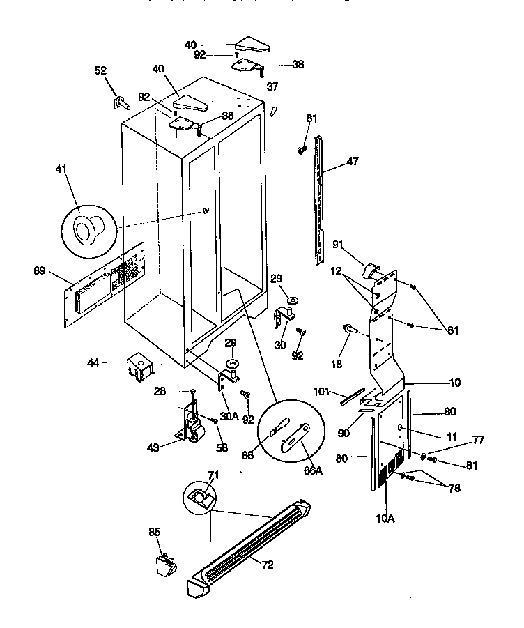 Kenmore 25358672891 cabinet diagram