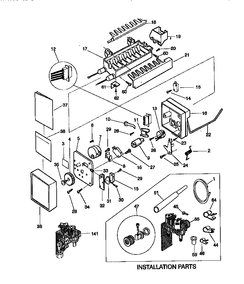 Kenmore 25358672891 ice maker diagram