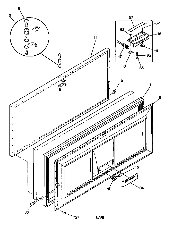 Kenmore 2539183111 door diagram