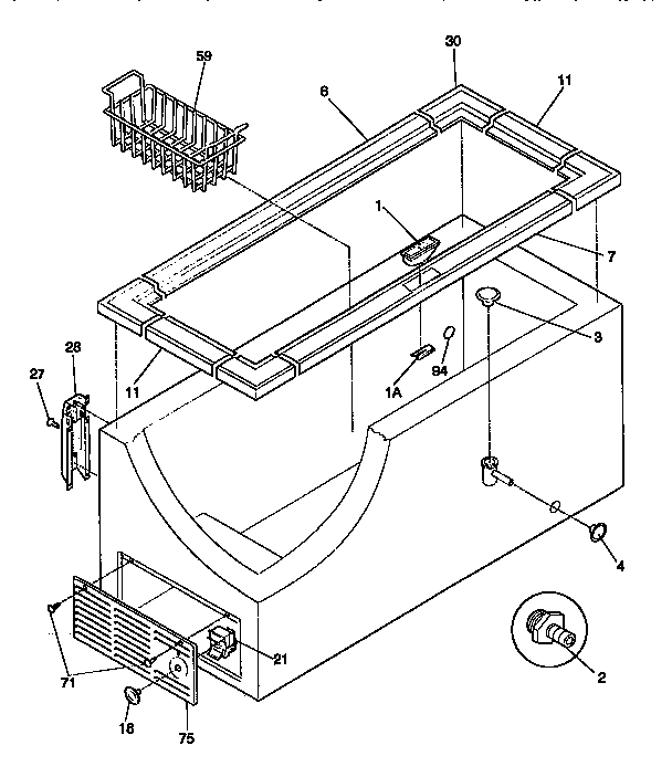 Kenmore 2539183111 cabinet diagram