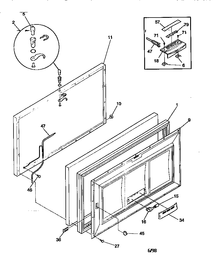 Kenmore 2539183511 door diagram