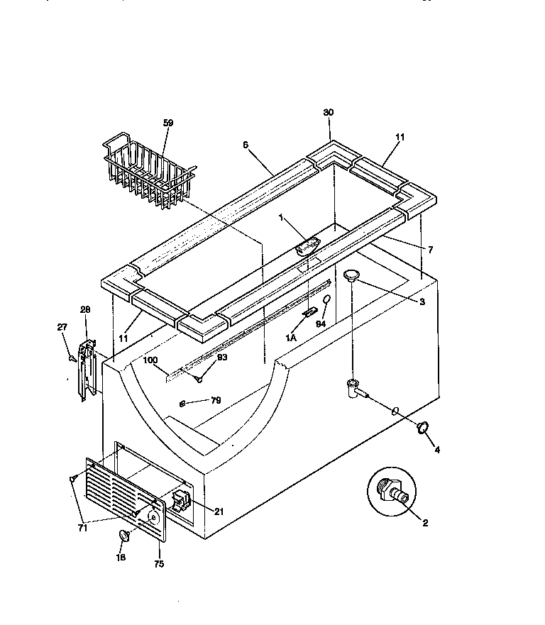 Kenmore 2539183511 cabinet diagram