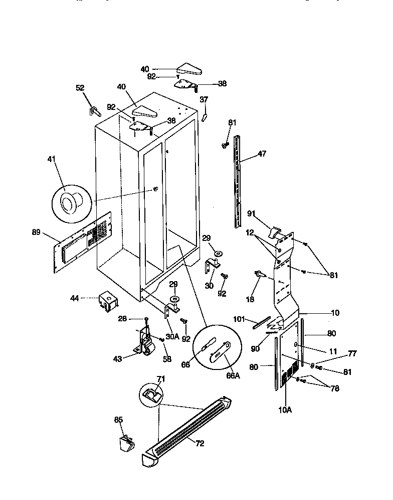 Kenmore 25358677891 cabinet diagram