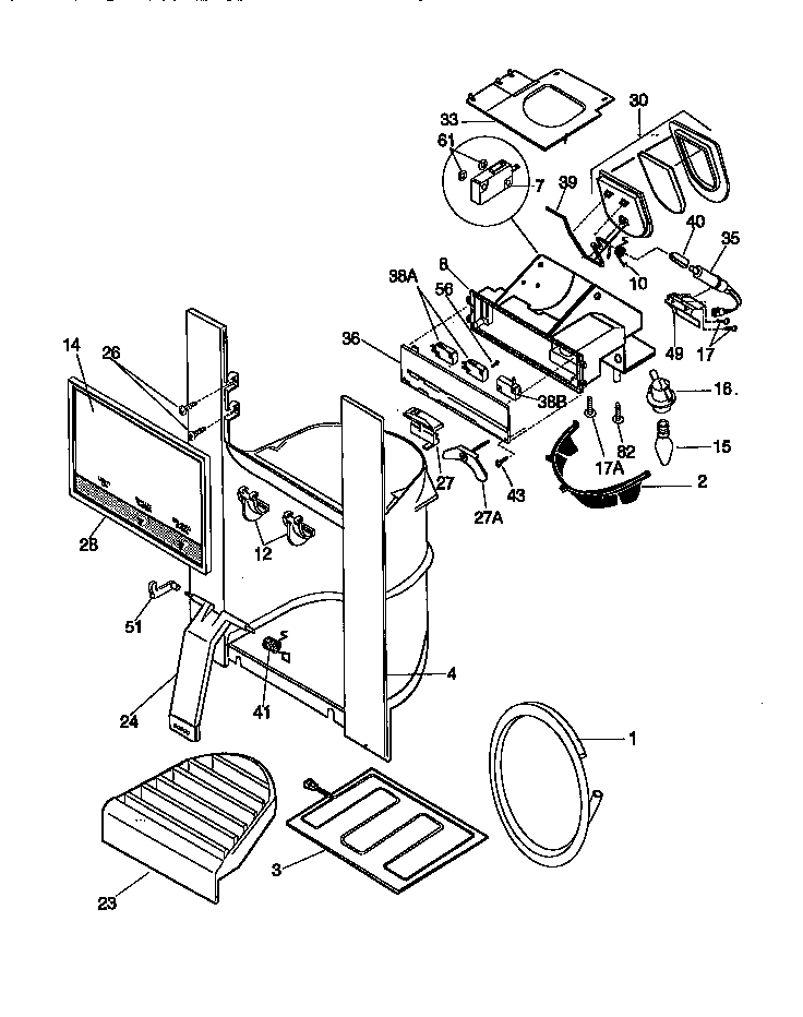Kenmore 25358677891 dispenser diagram
