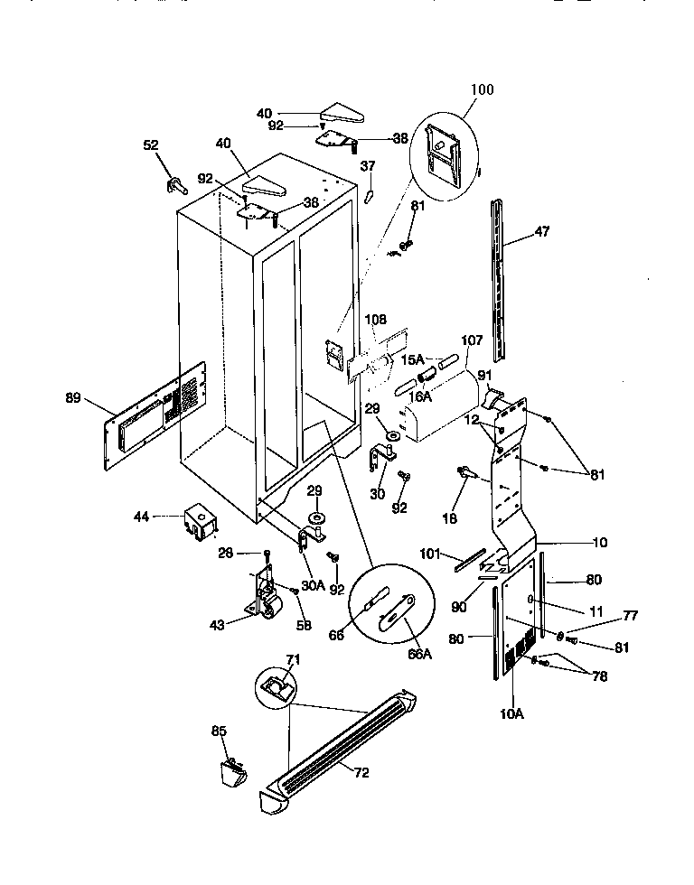 Kenmore 25358682891 cabinet diagram