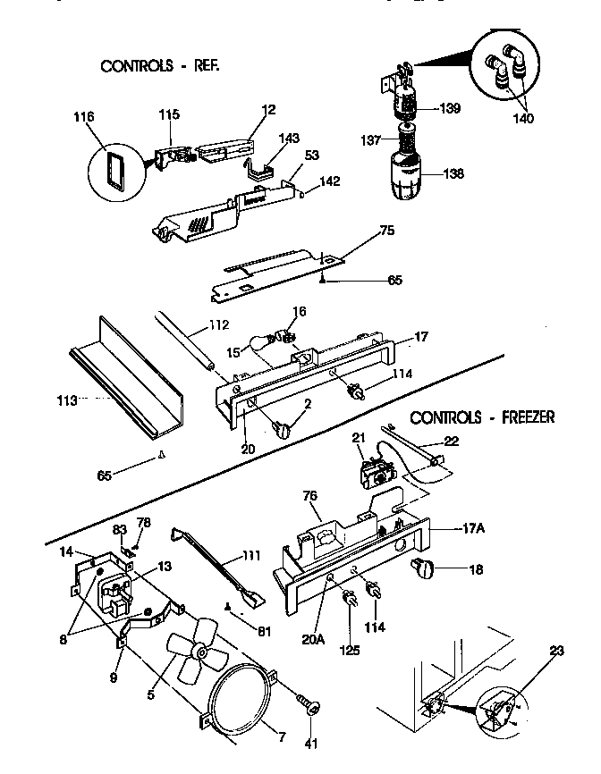 Kenmore 25358687891 controls - ref. diagram