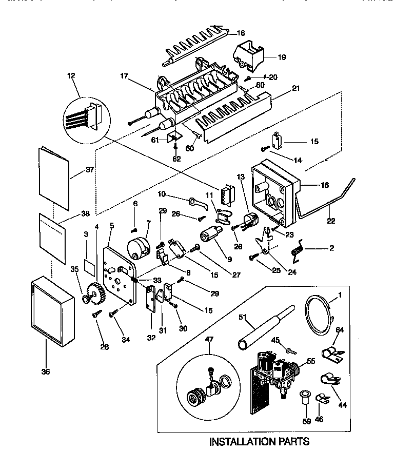 Kenmore 25358687891 ice maker diagram