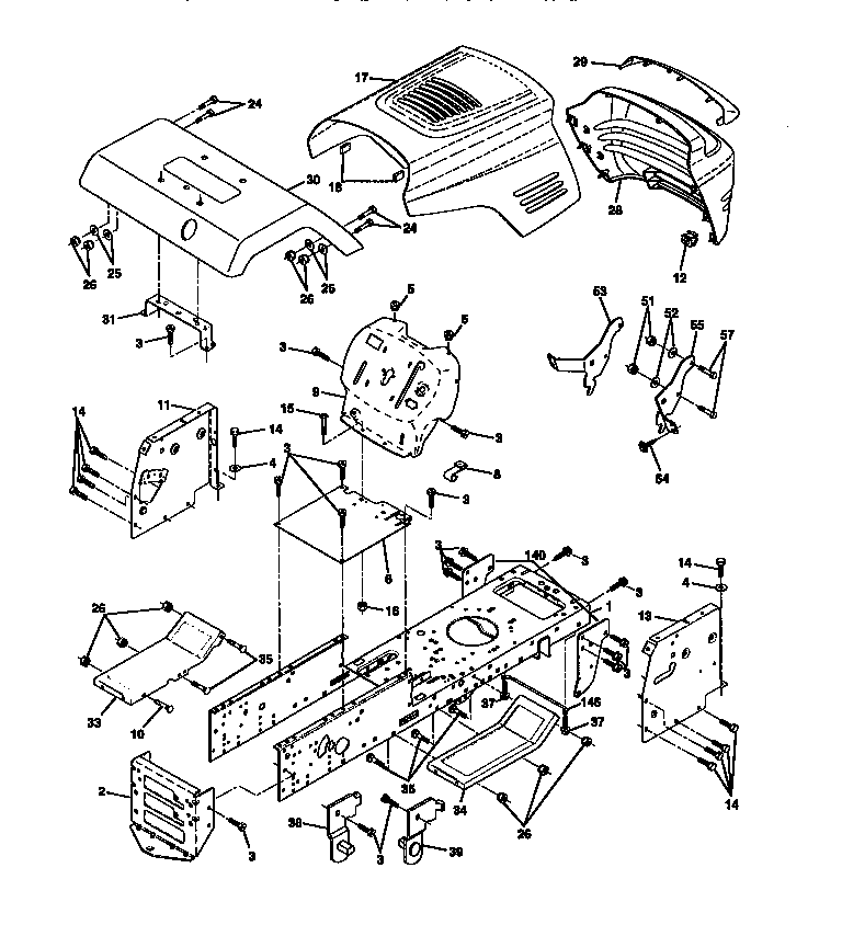 Craftsman 917270613 chassis and enclosures diagram