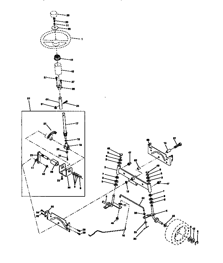 Craftsman 917270613 steering assembly diagram