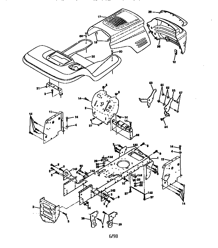 Craftsman 917270642 chassis and enclosures diagram