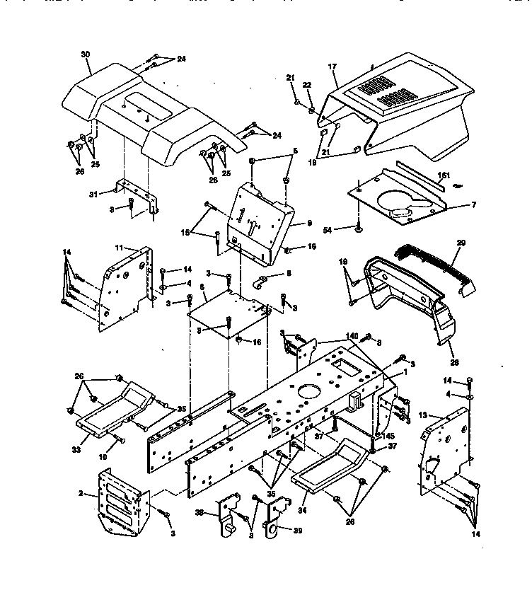 Craftsman 917270312 chassis and enclosures diagram