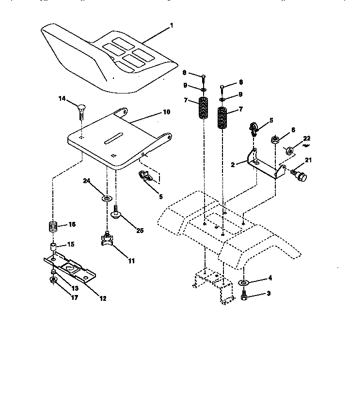 Craftsman 917270312 seat assembly diagram